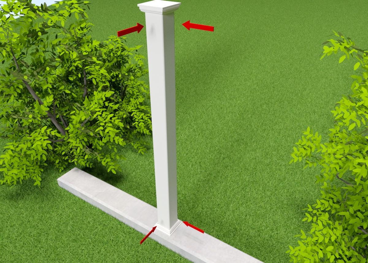 Stolpe för Villamuren, Kustmuren