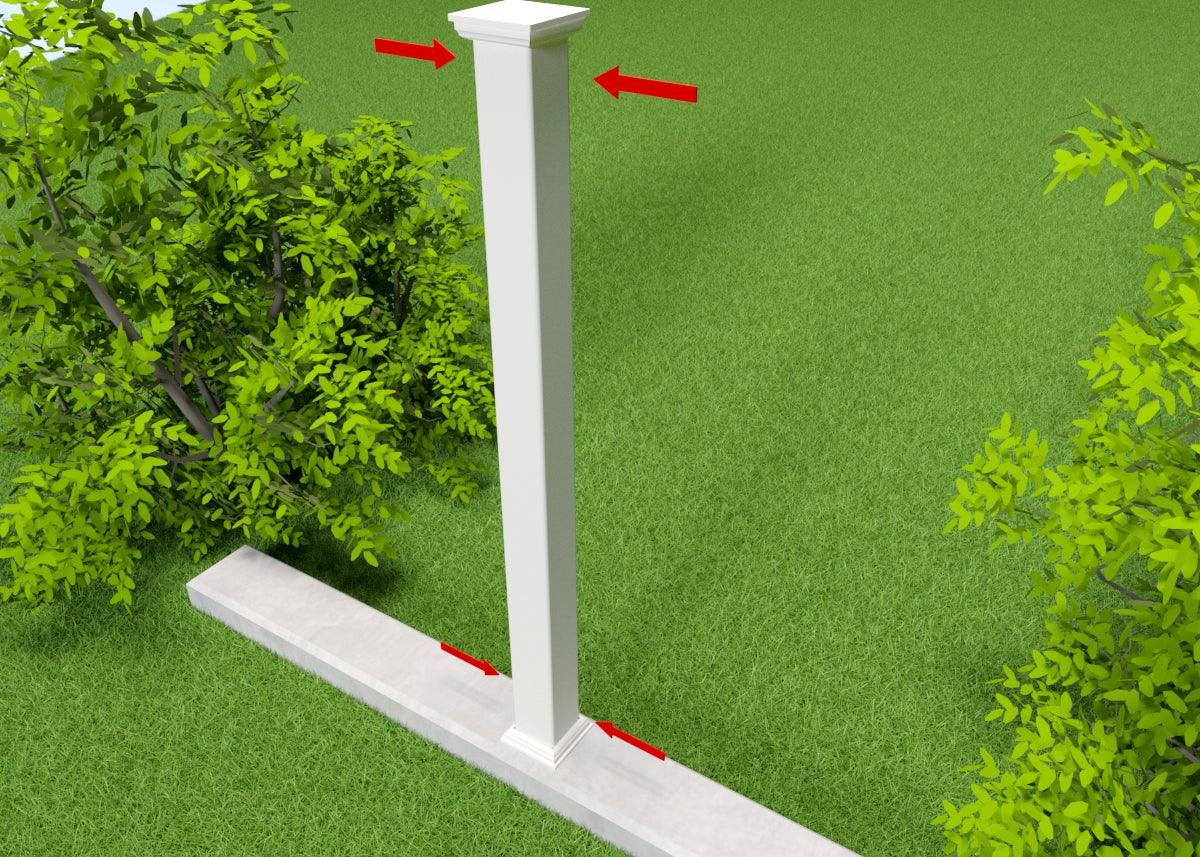 Stolpe för Villamuren, Kustmuren