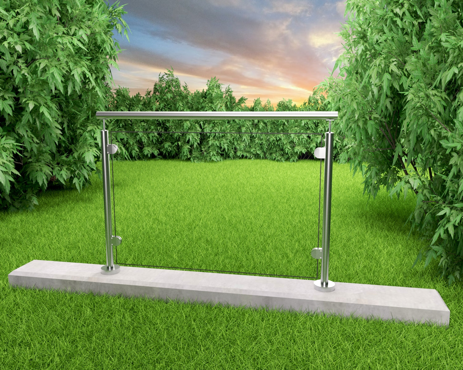 Rustfritt/Glass - Sikt