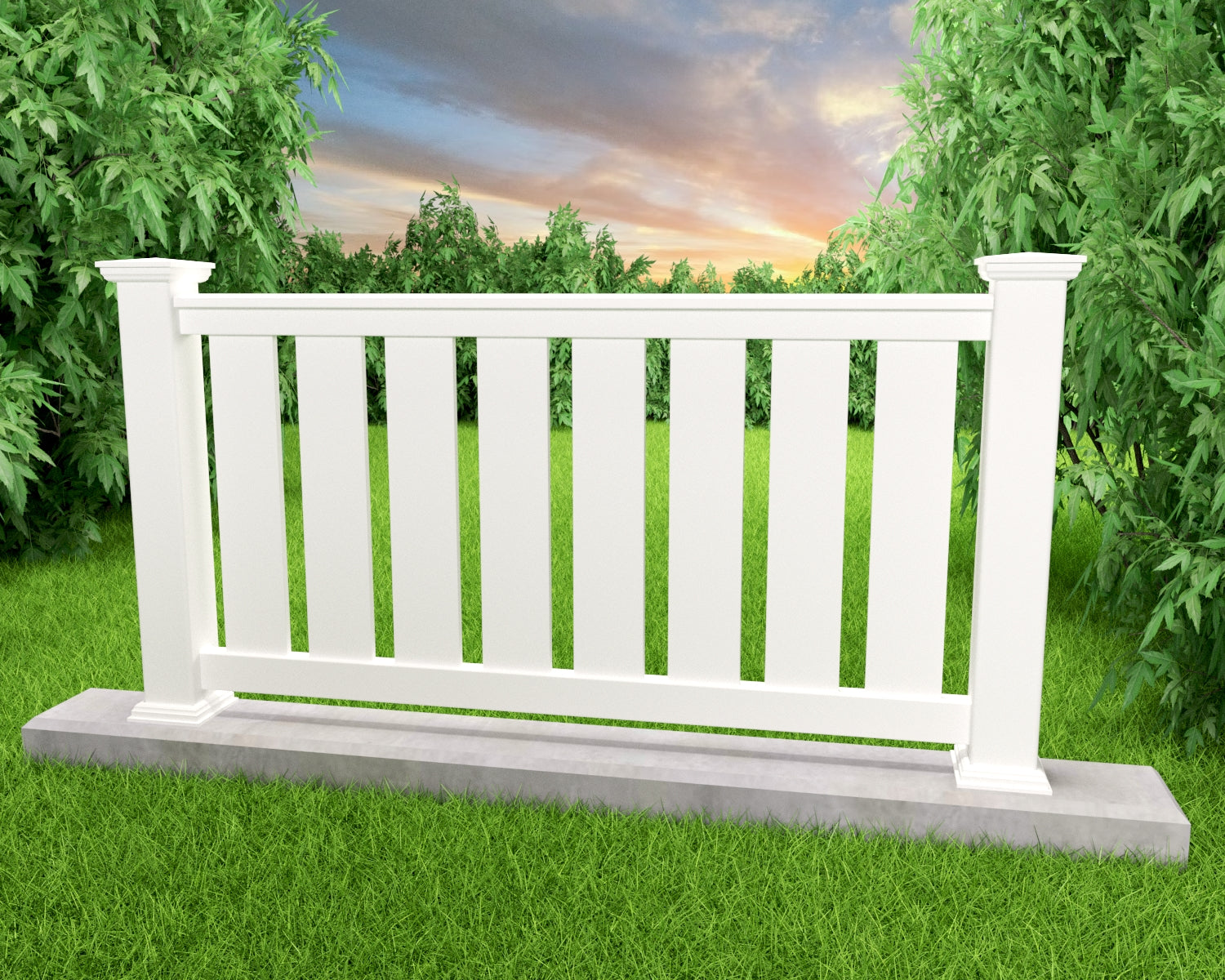 Toppmodellen Villa vedlikeholdsfritt PVC-rekkverk fra Kystgjerdet