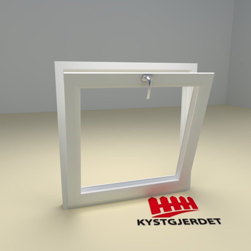 pvc vindu - hvit - vipp - åpning inn