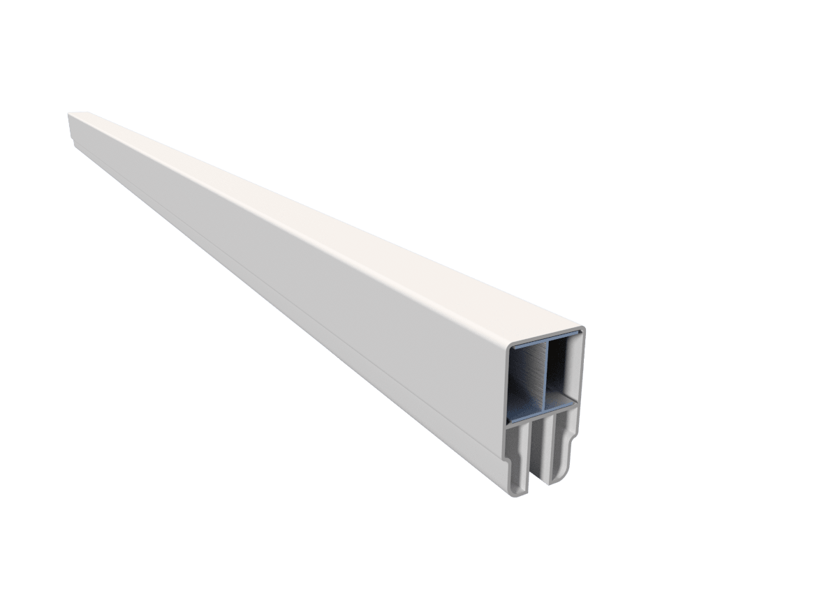 A25W Alu Liner 1150mm - Slotted for glass - KG-7D (1800-950/1050/1250)