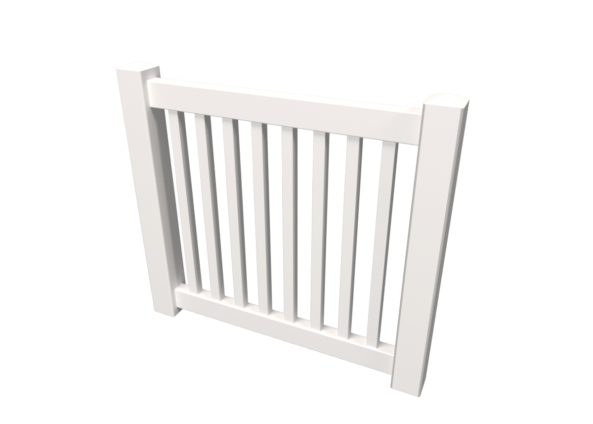 Gate Single Leaf - White FD-1 - H98 W200