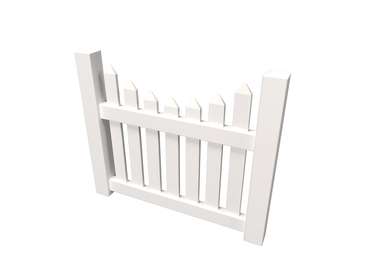 Gate Single Leaf - White FC-5 - H93 W200