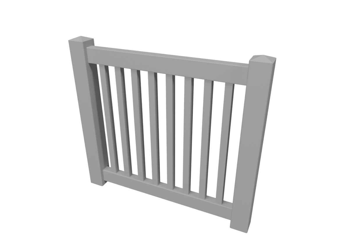 Gate Single Leaf - Grey FD-1 - H88 W80