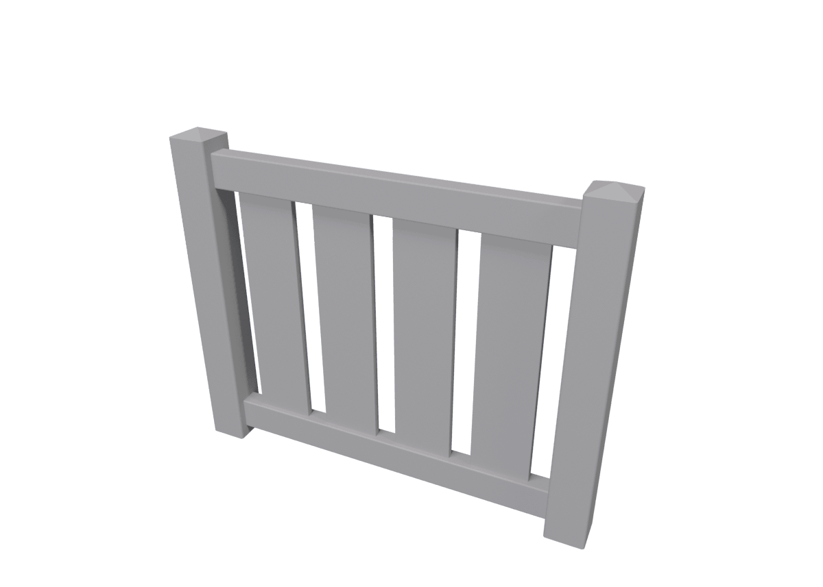 Gate Single Leaf - Grey FD-2 - H88 W200