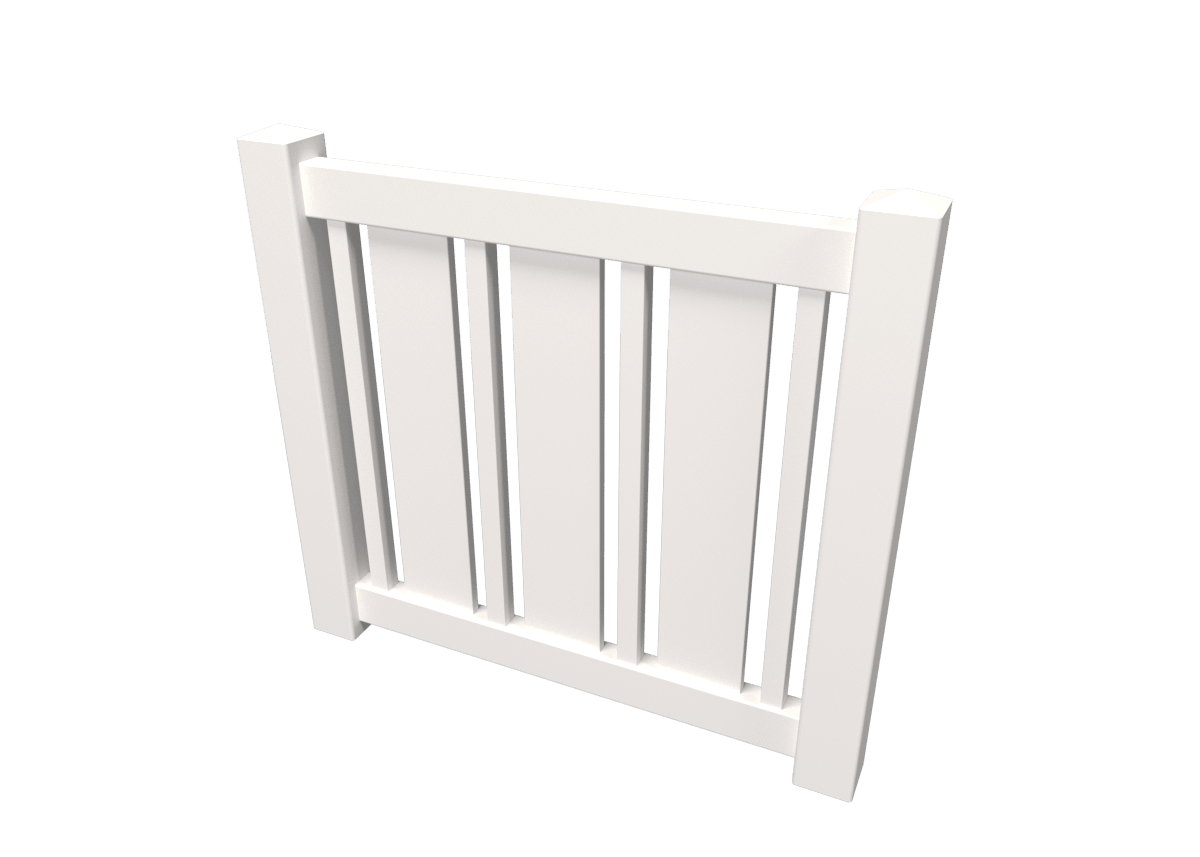 Gate Single Leaf - White FD-12 - H88 W200