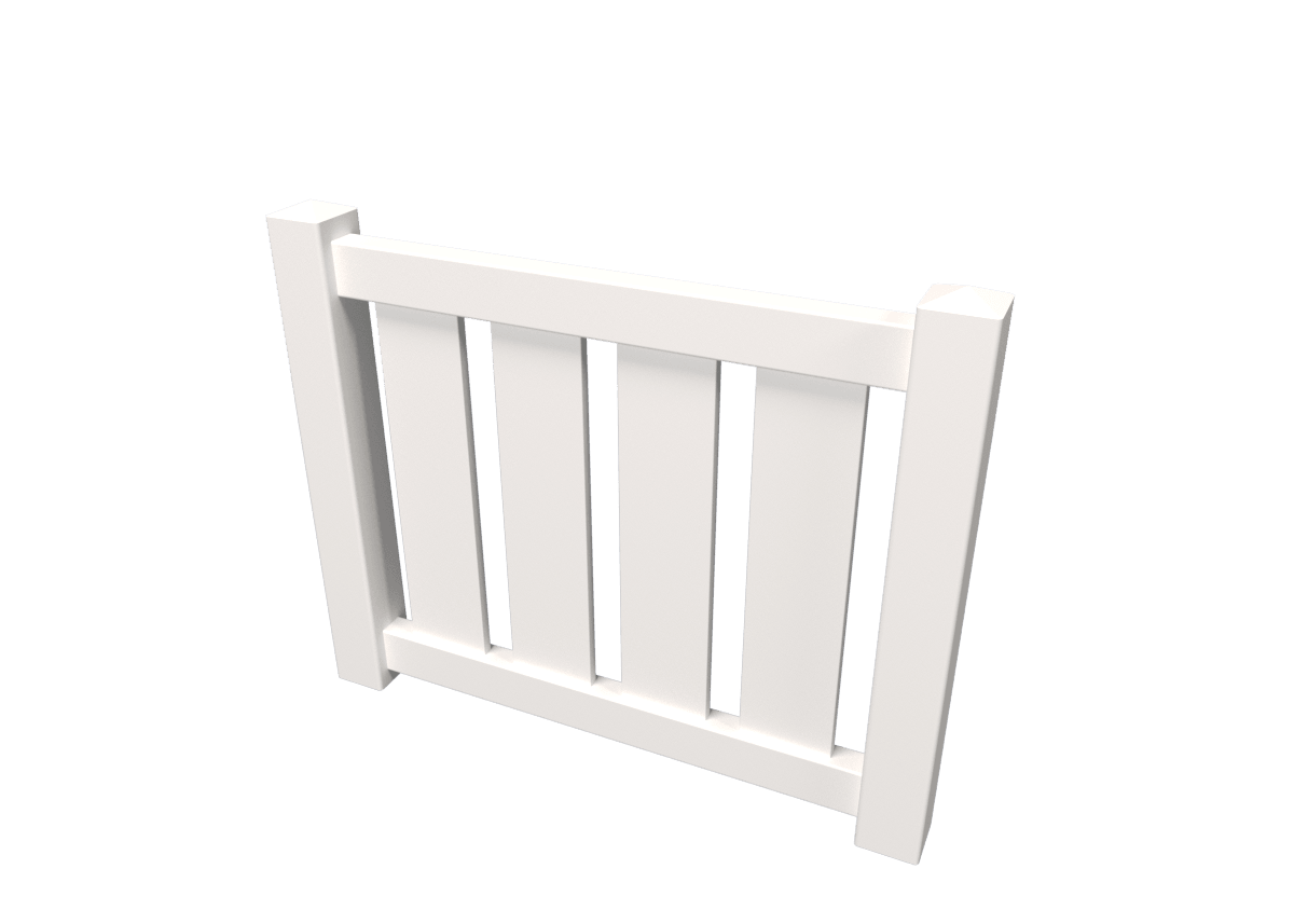 Gate Single Leaf - White FD-2 - H98 W110