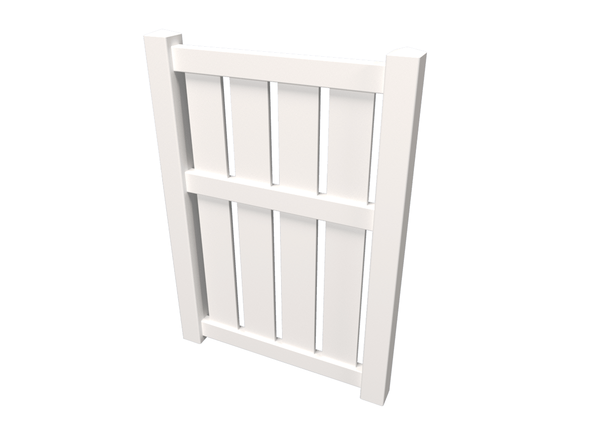 Gate Single Leaf - White FE-2 - H173 W100